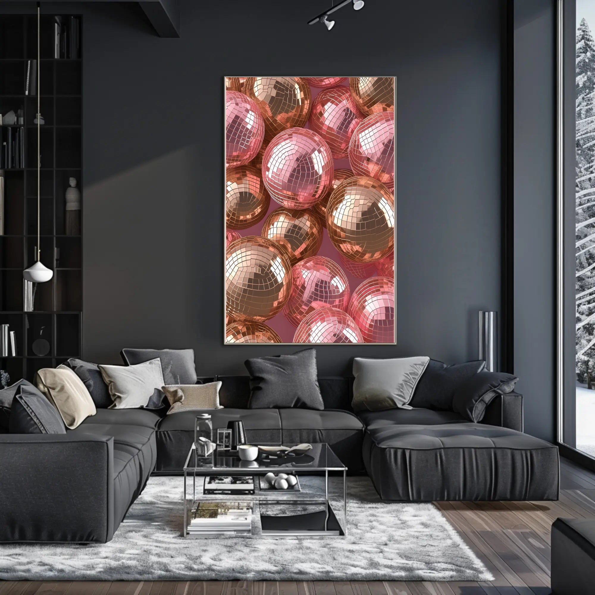 Glamorous Disco Balls Abstract Artistic Poster PosterGoat