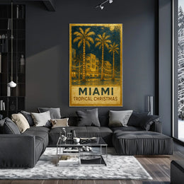 Miami Tropical Christmas Poster