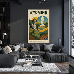 Wyoming Trailblazers and Natural Wonders Poster PosterGoat