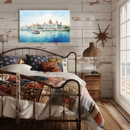 Serene Waterfront Architecture Poster