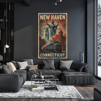 New Haven Connecticut Cityscape Photography Realism Poster