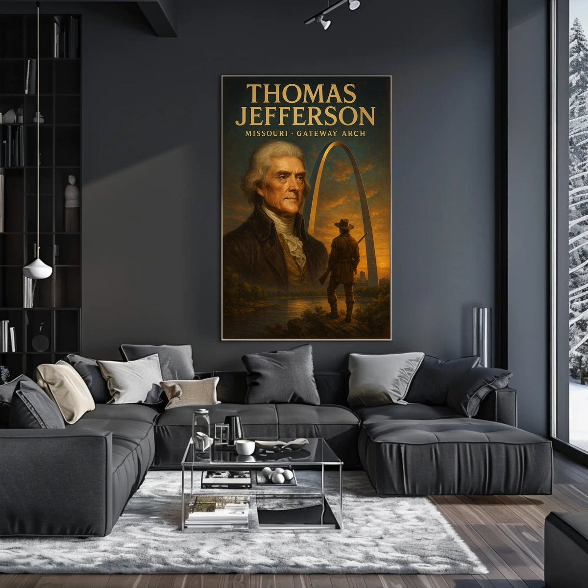 Thomas Jefferson And The Gateway Arch Poster