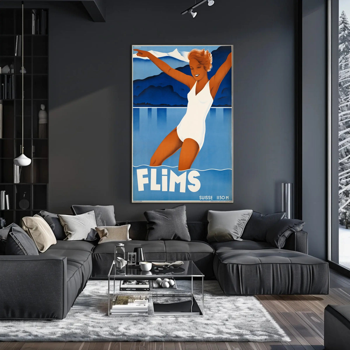 Flims Swiss Travel Poster