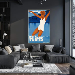 Flims Swiss Travel Poster