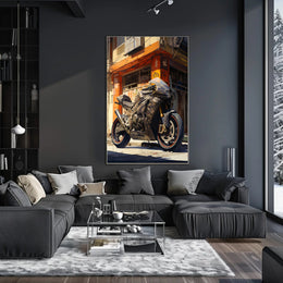 Urban Motorcycle Adventure Poster PosterGoat