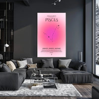 Pisces Constellation Poster: Mystical Zodiac Art Print PosterGoat