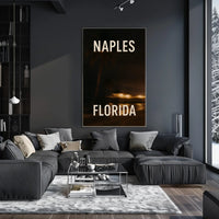 Naples Florida Poster Wall Art Coastal Cityscape Print
