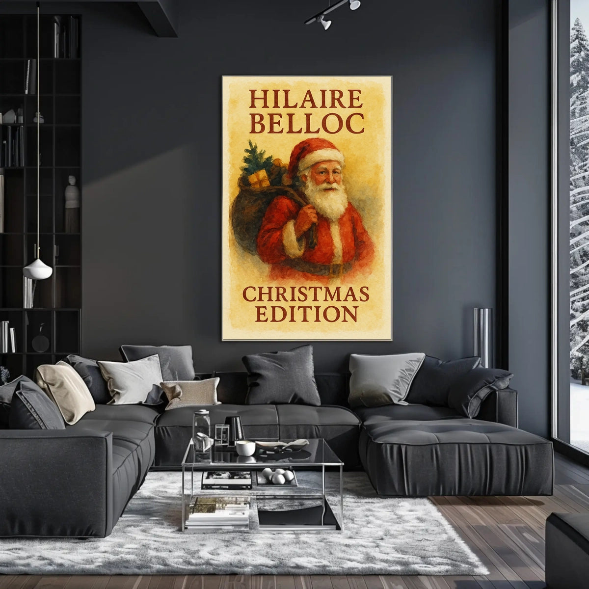 Hilaire Belloc Vintage Christmas Literature Cultural Poster