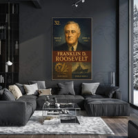 Franklin D. Roosevelt Vintage Historical Presidential Poster