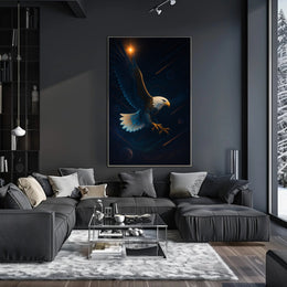 Majestic Eagle in Space Adventure Space or Astronomy Poster