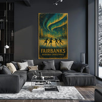Fairbanks Aurora Christmas Poster