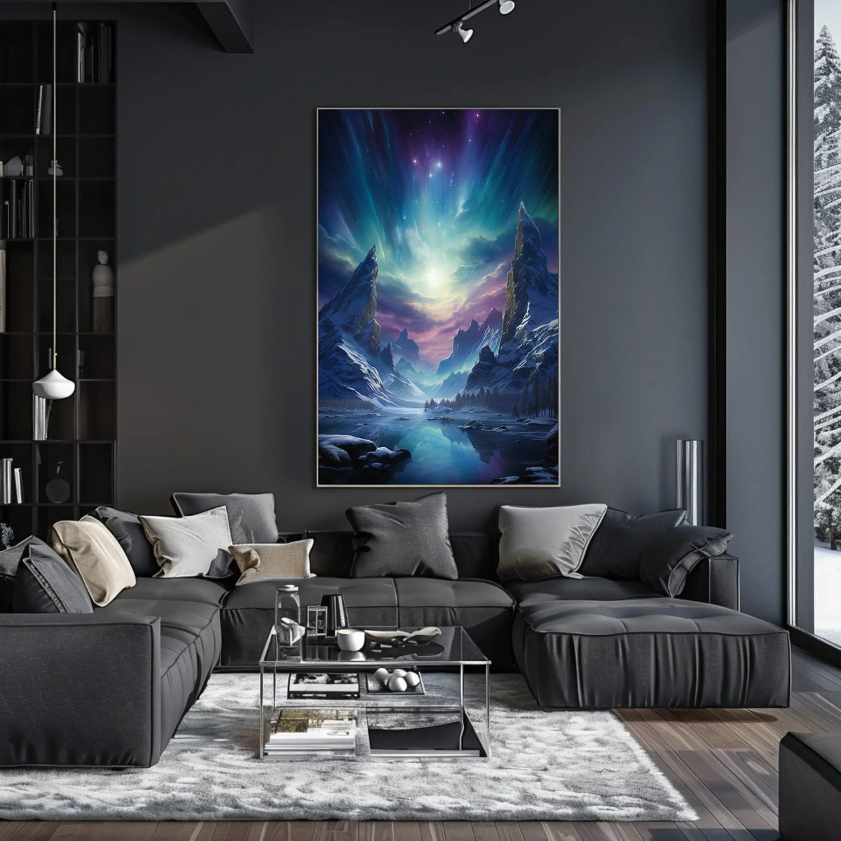Celestial Mountain Landscape Poster