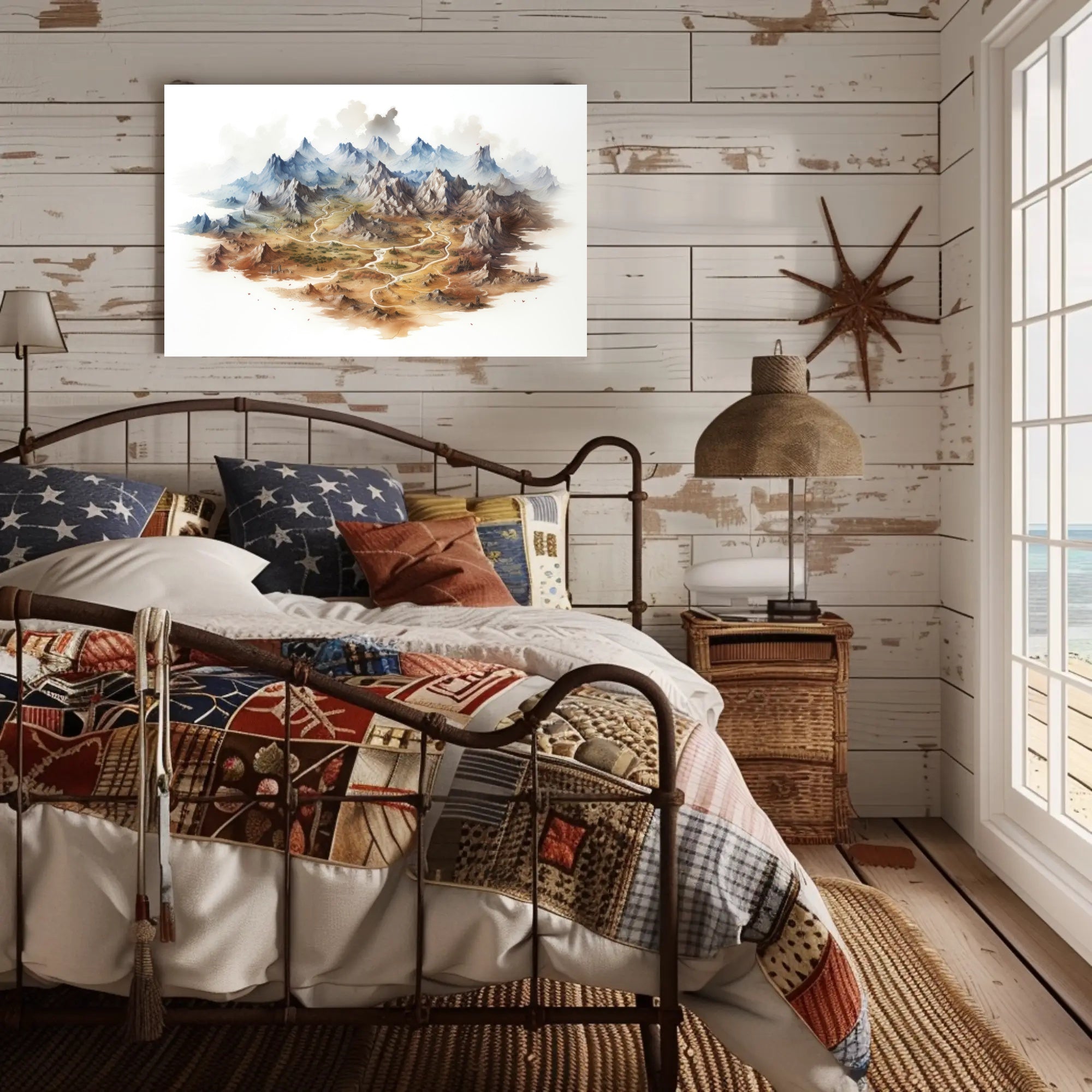 Fantasy Mountain Landscape Poster