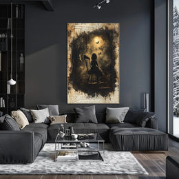 Haunting Gothic Silhouette Child Fantasy or Mythology Poster
