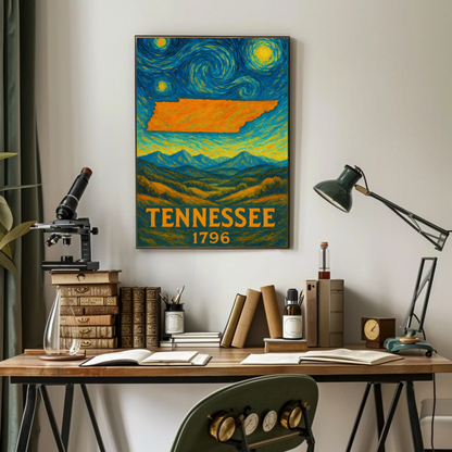Tennessee Starry Night Poster