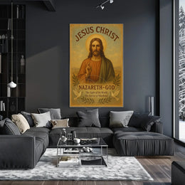 Jesus Christ Vintage Religious Poster - Cultural or Heritage Poster