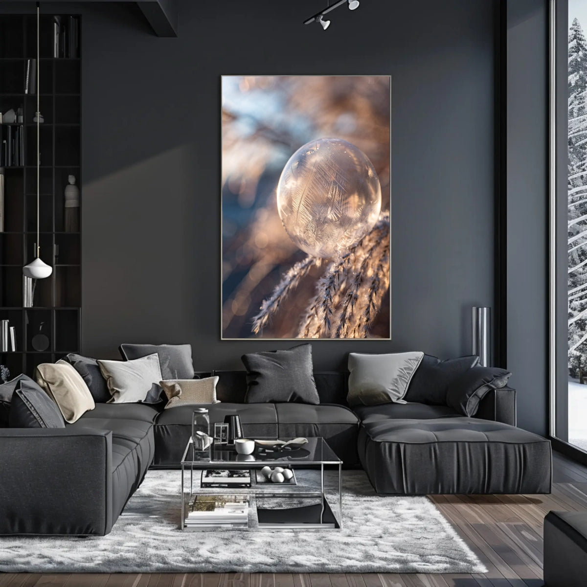 Frozen Bubble Sunrise: Abstract or Artistic Poster