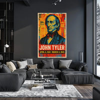 John Tyler 10th President of the United States Street Art Mashup Poster
