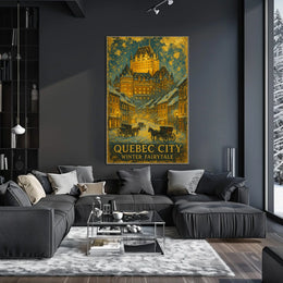 Quebec City Winter Fairytale Poster