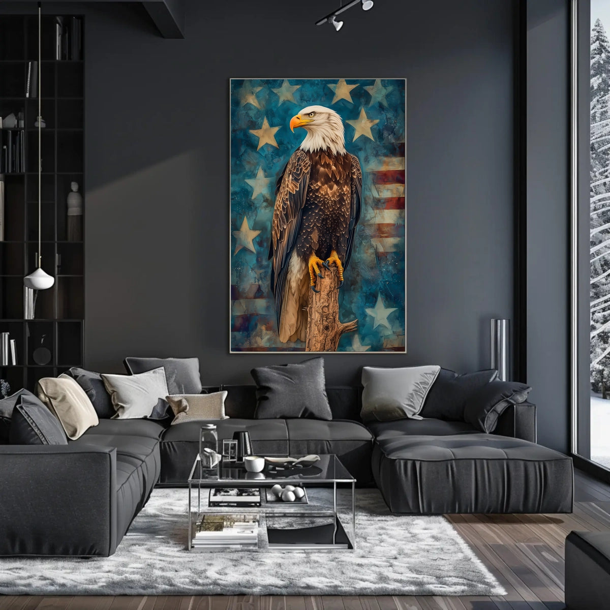 peaceful bald eagle Poster