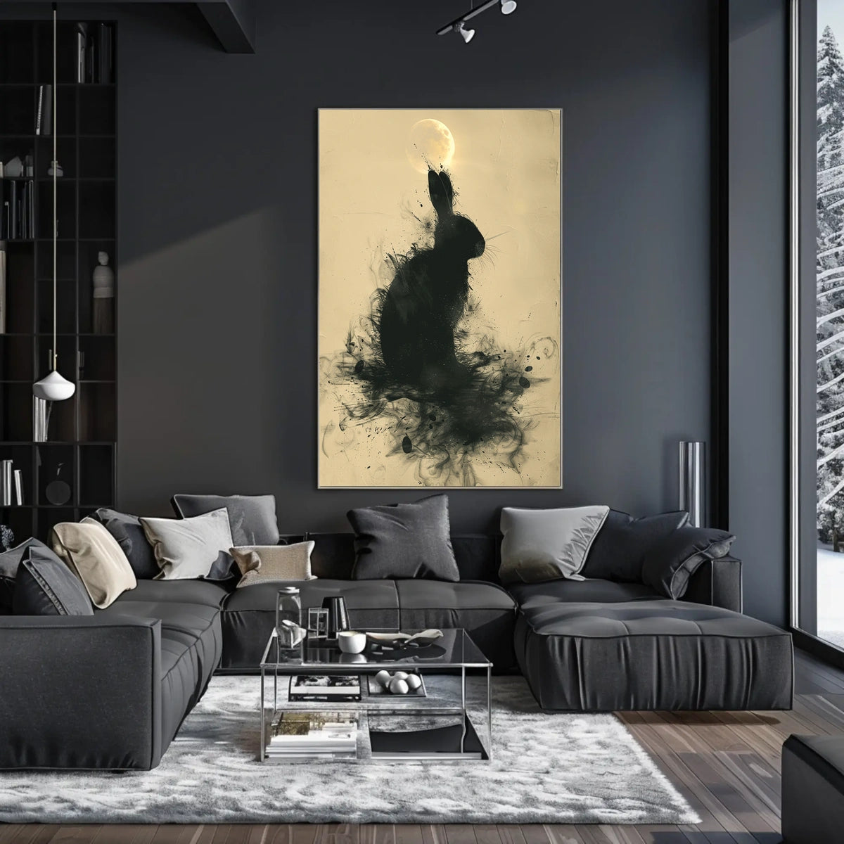 Moonlit Rabbit Poster