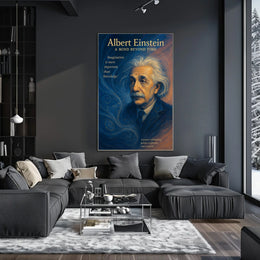 Albert Einstein Inspirational Art Poster for Creativity