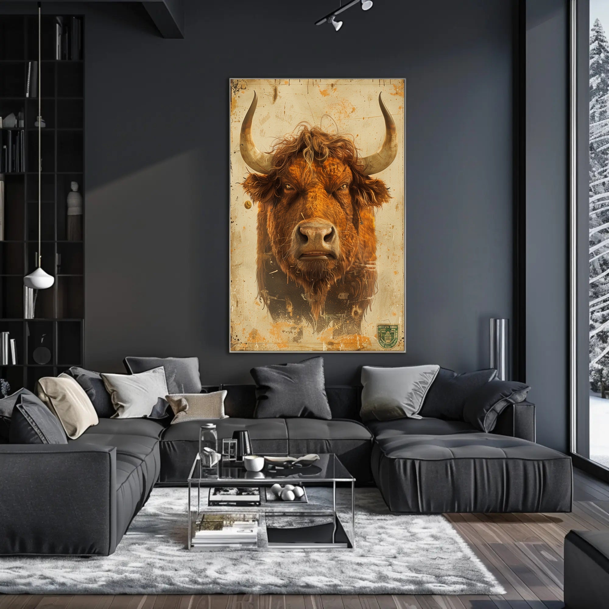 The Majestic Bull Poster PosterGoat