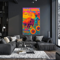 North Dakota A Vibrant Tribute Poster