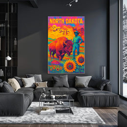 North Dakota A Vibrant Tribute Poster