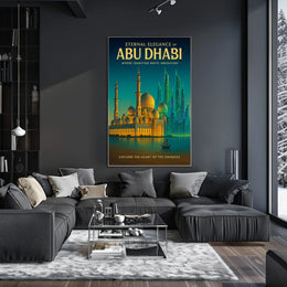 Abu Dhabi Elegance and Innovation Travel Poster