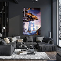 Futuristic Cityscape Extraterrestrial Wonders Futuristic Sci-Fi Poster