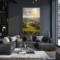 Tuscany Landscape with Vineyards Travel Poster