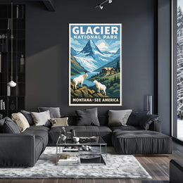 Glacier National Park See America Poster PosterGoat