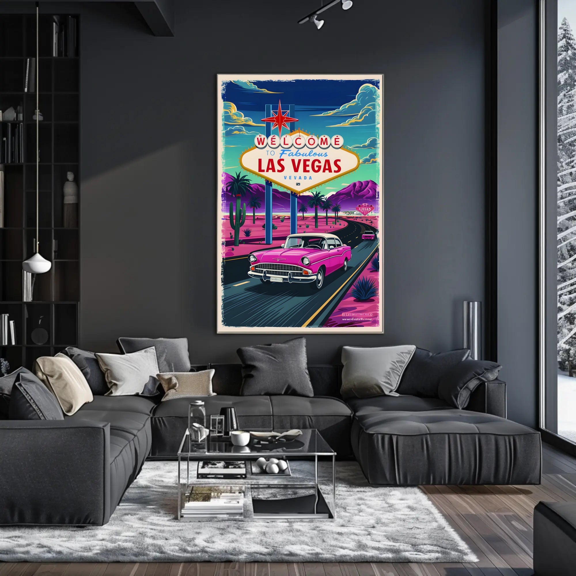 Retro Las Vegas Welcome Poster