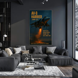 Harrier Jump Jet Aviation Art Poster