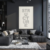 STRUCTURE Typography Art: Abstract or Artistic Poster