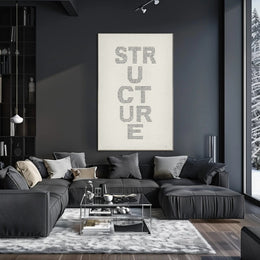 STRUCTURE Typography Art: Abstract or Artistic Poster