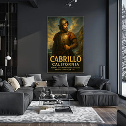 Cabrillo California Scenic Coastal Travel Vintage Souvenir Wall Decor Wanderlust Collectors Poster