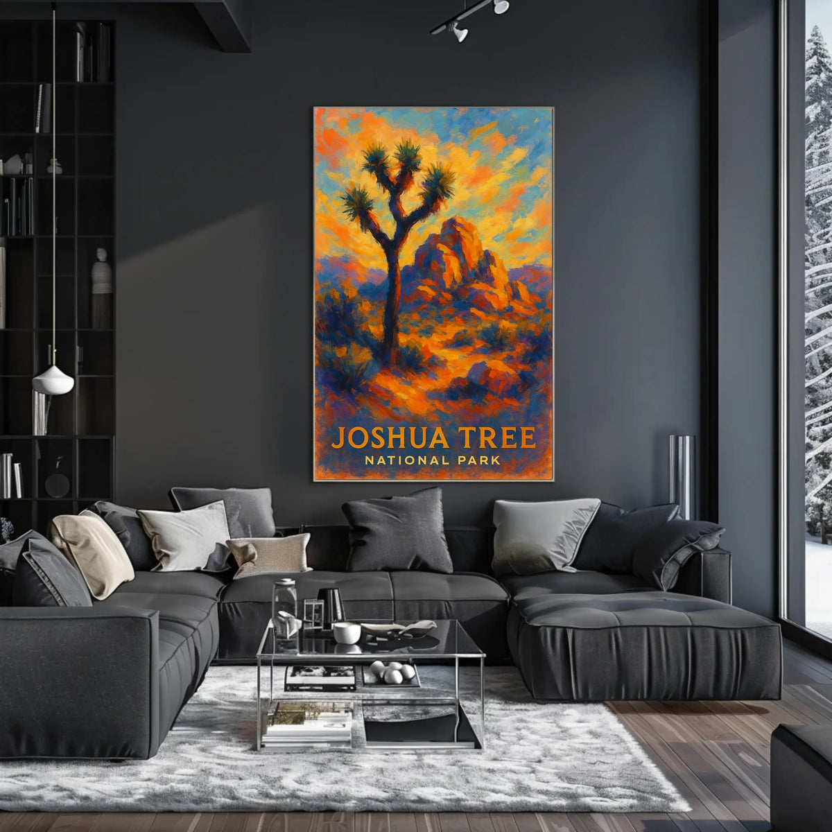Joshua Tree National Park Poster Desert Landscape Wall Art