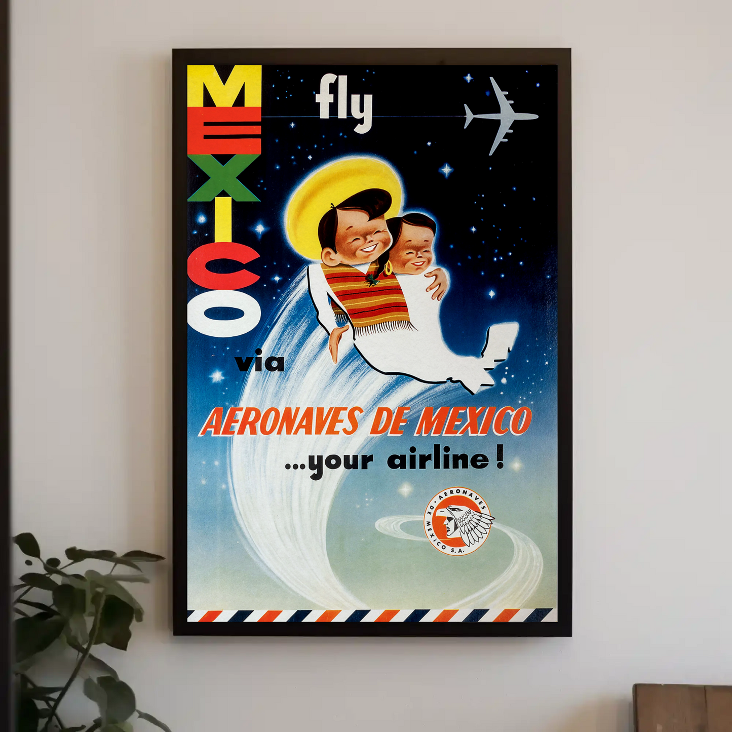 Mexico Aeromexico Travel Poster