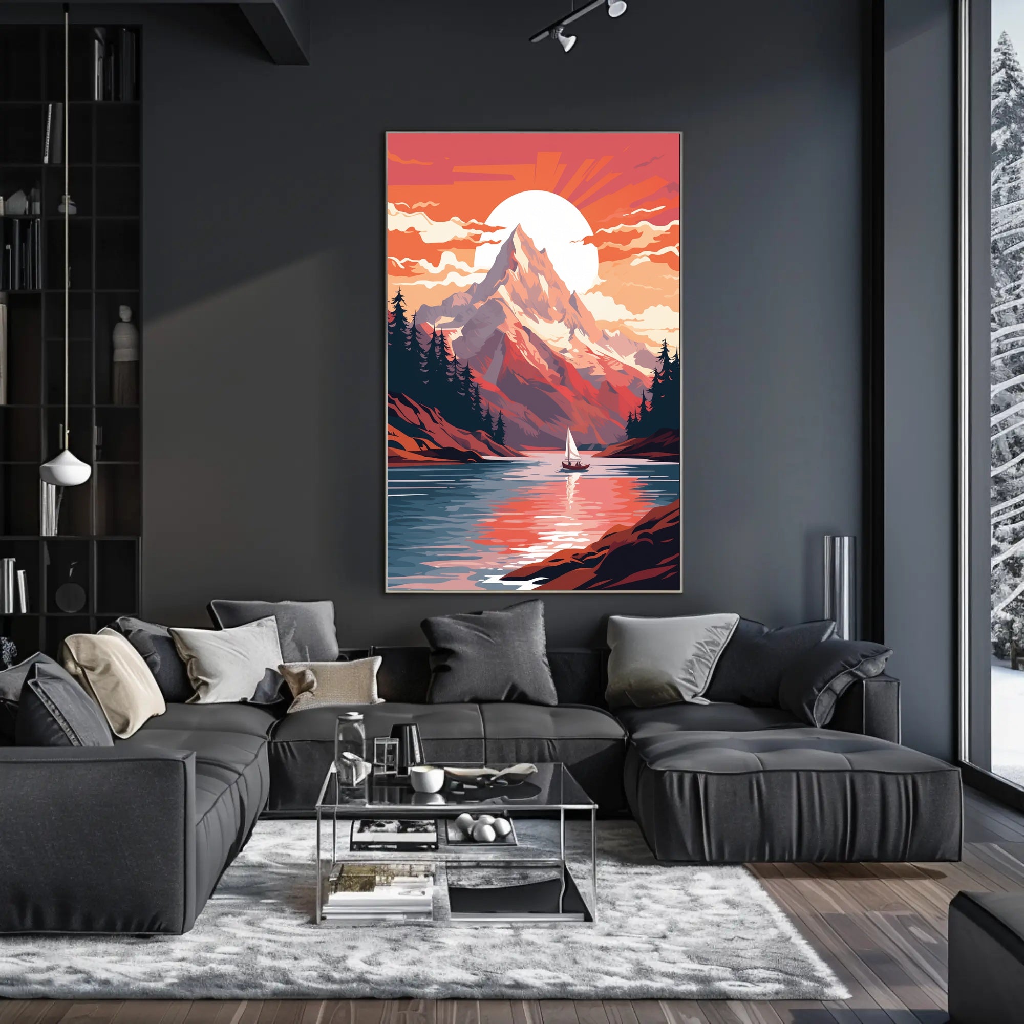 Serene Mountain Retreat Poster PosterGoat