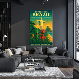 Brazil Culture and Nature Vibrant Dancers Wildlife Poster