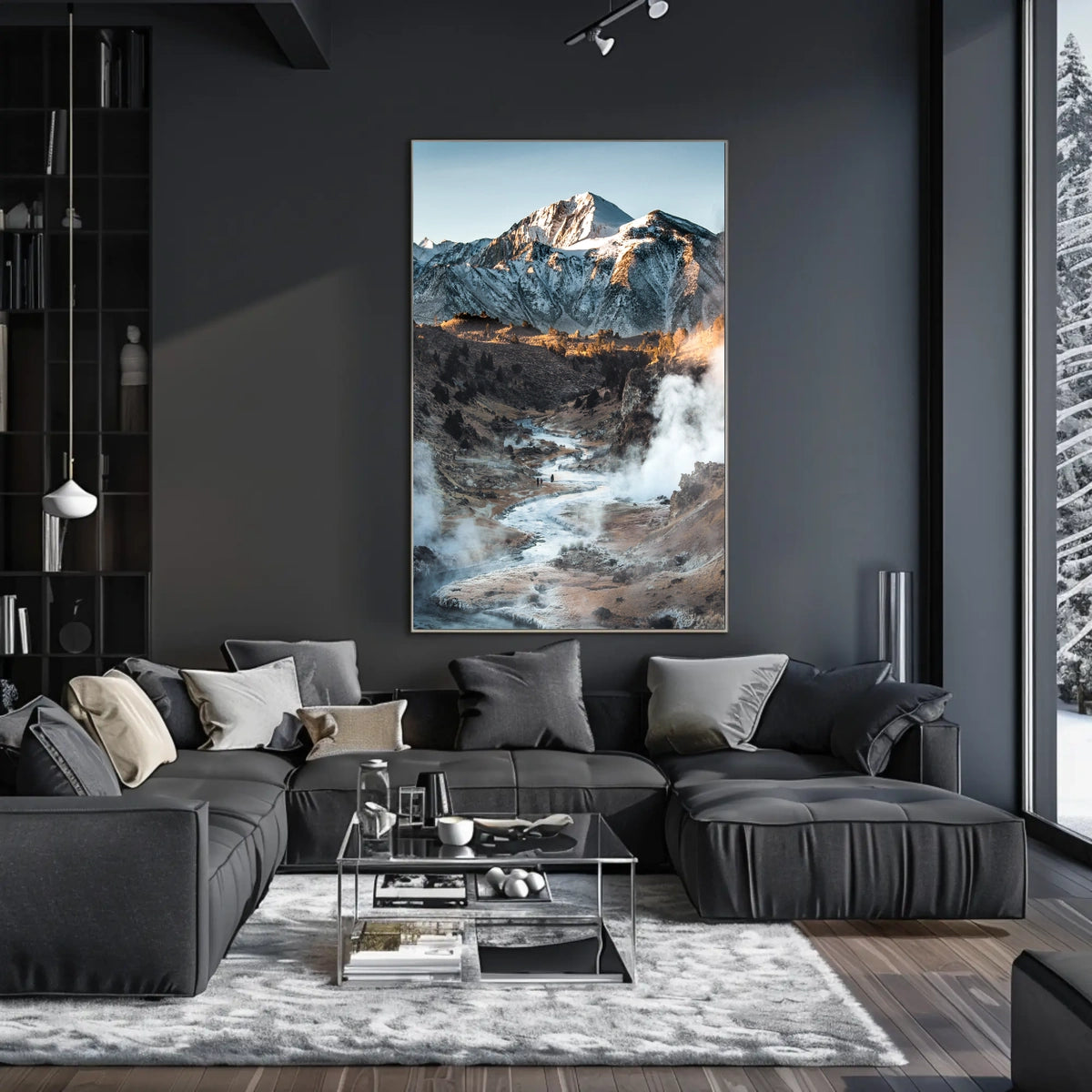 Majestic Snow-Capped Mountain Wilderness Adventure Poster