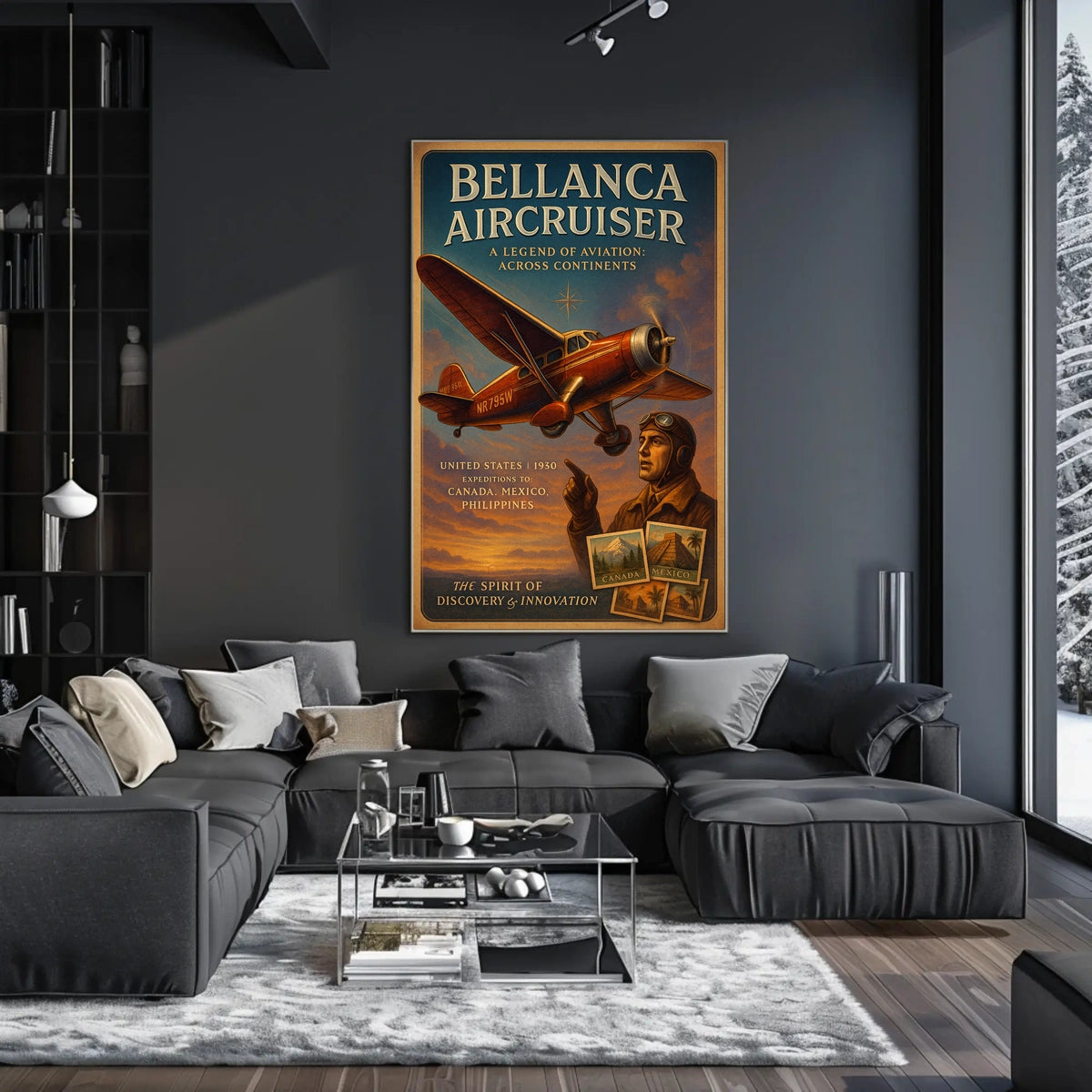 Bellanca Aircruiser Vintage Aviation Adventure Poster