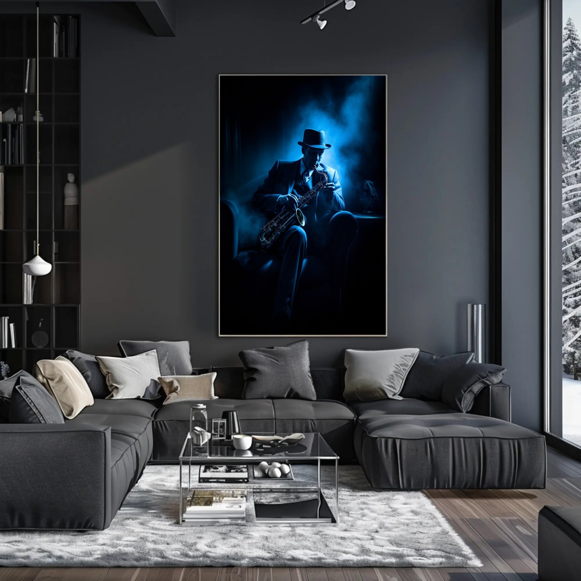 Saxophone in the Shadows Poster
