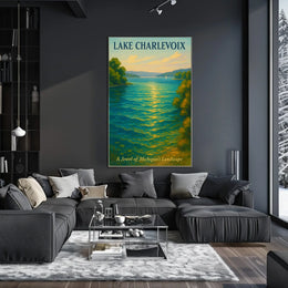 Lake Charlevoix Serenity Scene Travel Poster