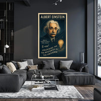 Albert Einstein Vintage Science Inspiration Poster