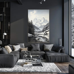 Alpine Serenity: Photorealistic Nature Travel Poster