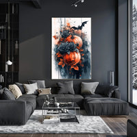 Halloween Night Horror Scene: Abstract, Artistic, or Pop Culture Poster