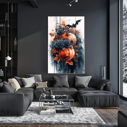 Halloween Night Horror Scene: Abstract, Artistic, or Pop Culture Poster